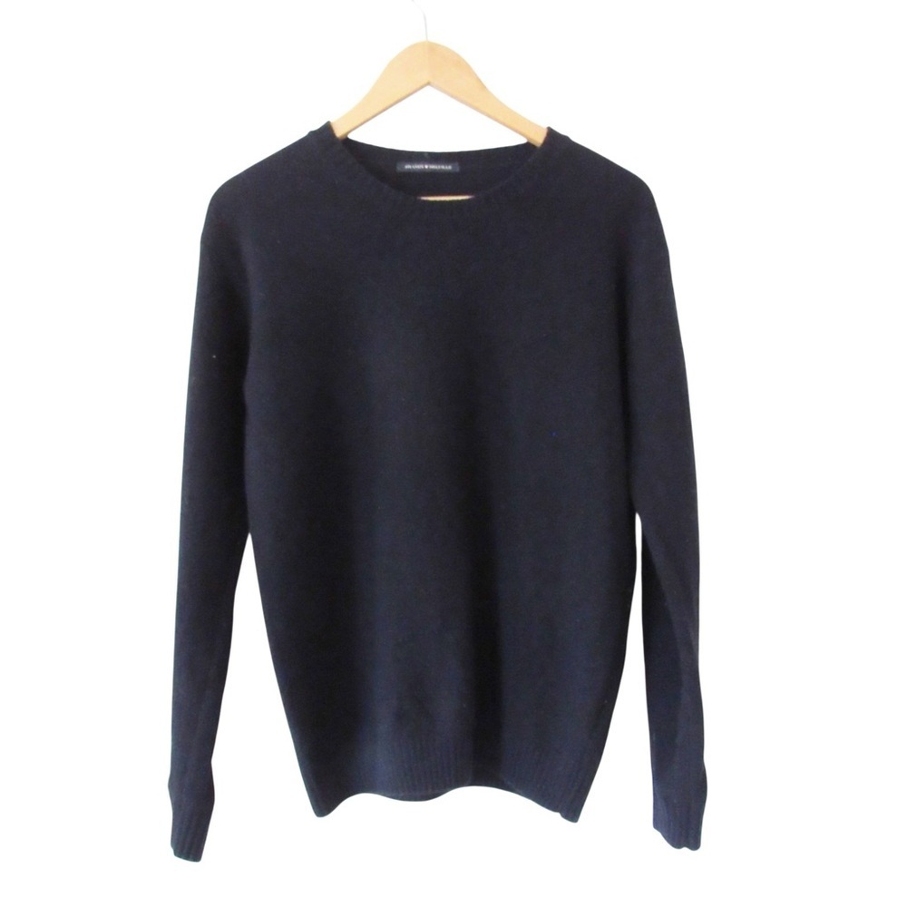 Brandy Melville Navy Blue Wool Sweater One Size Crewneck Preppy Academia Classic